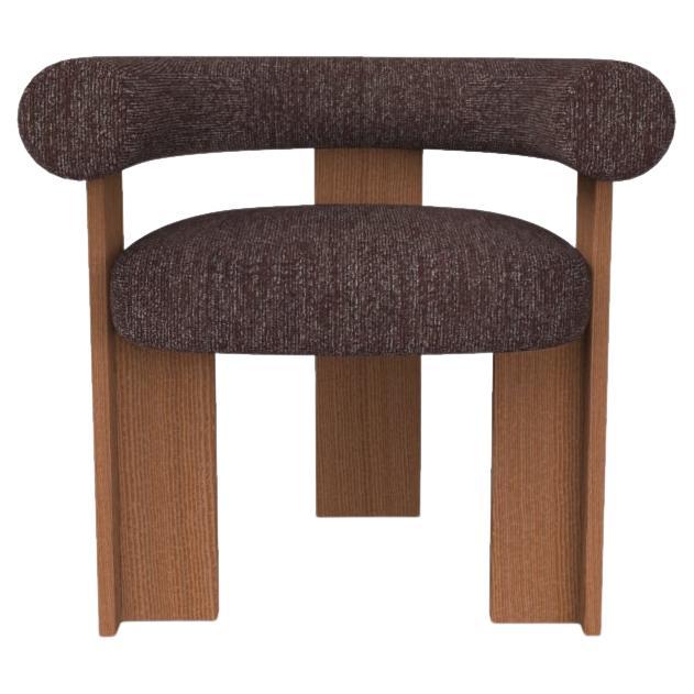 Collector Modern Cassette Chair, gepolstert in Tricot Dunkelbraun von Alter Ego im Angebot