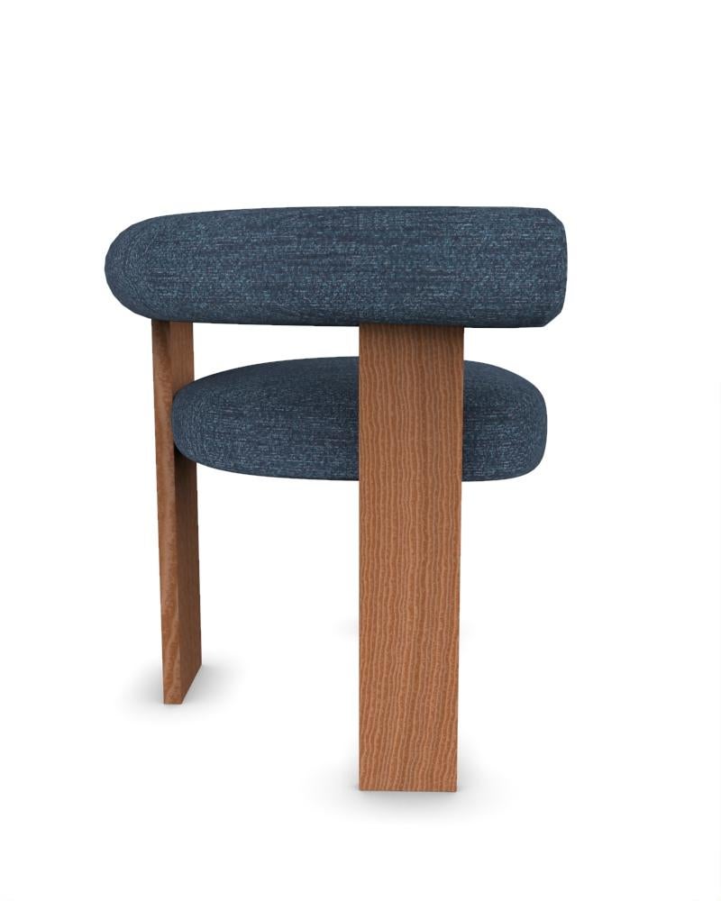 Portoghese Sedia a cassetta moderna Collector imbottita in Tricot Dark Seafoam di Alter Ego in vendita