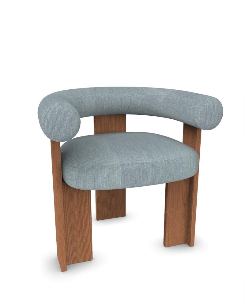 Sedia a cassetta moderna Collector imbottita in Tricot Light Seafoam e Smoked Oak di Alter Ego

L 70 cm 27