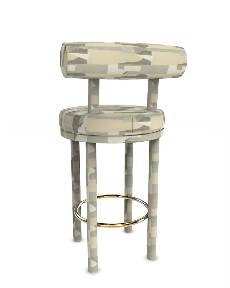 Collector Modern Moca Bar Chair Upholstered in Alabaster Fabric by Studio Rig In New Condition For Sale In Castelo da Maia, PT