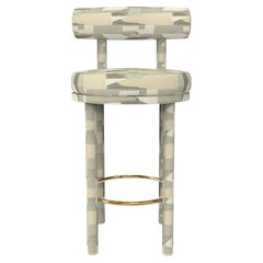 Collector Modern Moca Bar Chair, gepolstert mit Alabaster-Stoff von Studio Rig