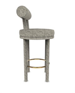 Collector Modern Moca Bar Chair Upholstered in Graphite Fabric by Studio Rig