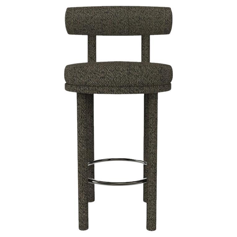 Collector Modern Moca Bar Chair Fully Upholstered Safire 01 Fabric by Studio Rig For Sale