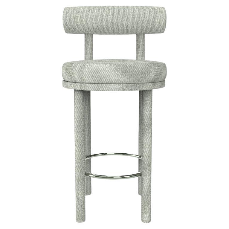 Collector Modern Moca Bar Chair Fully Upholstered Safire 06 Fabric by Studio Rig For Sale