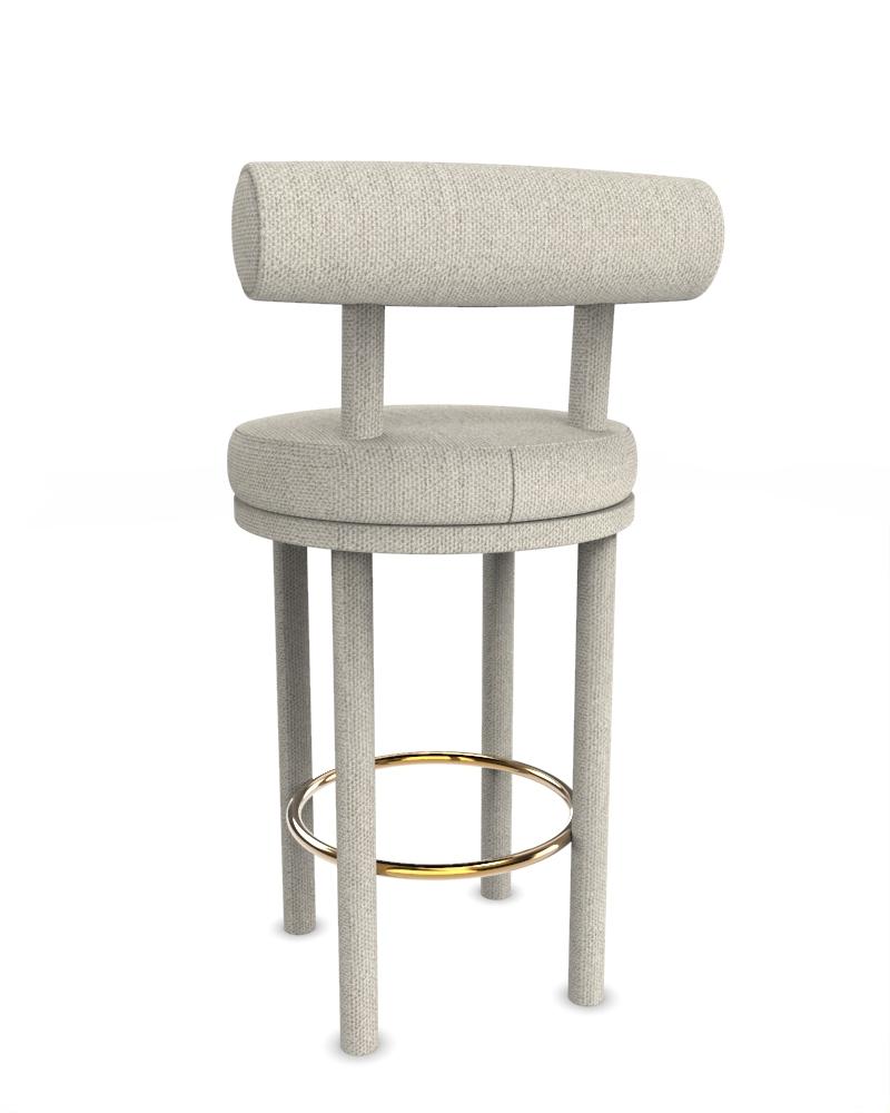 Collector Modern Moca Bar Chair Fully Upholstered Safire 07 Fabric by Studio Rig In New Condition For Sale In Castelo da Maia, PT