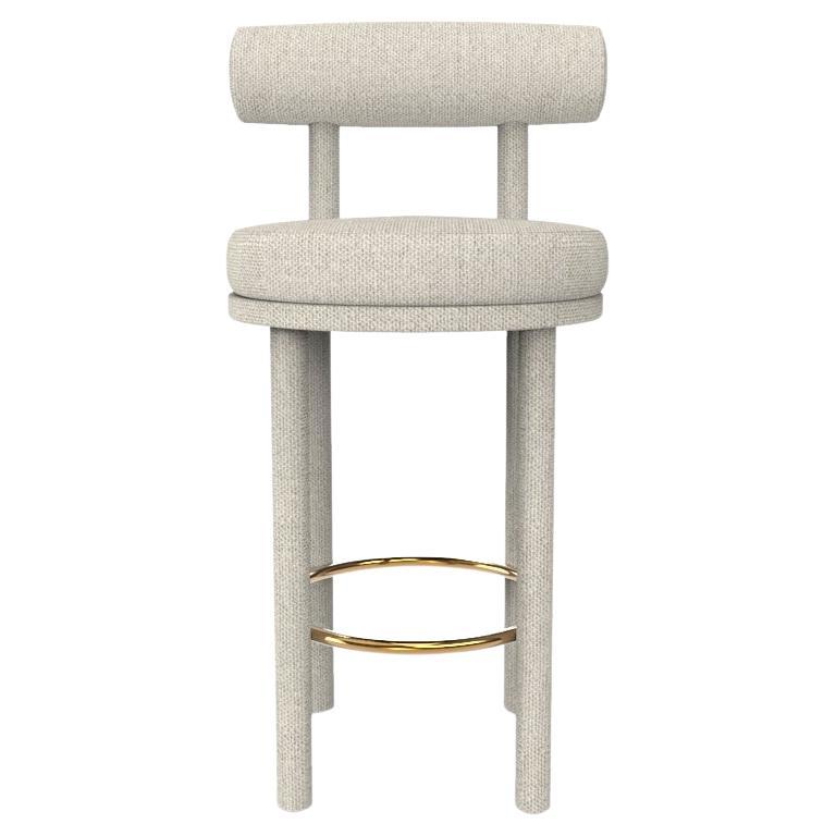 Collector Modern Moca Bar Chair Fully Upholstered Safire 07 Fabric by Studio Rig For Sale