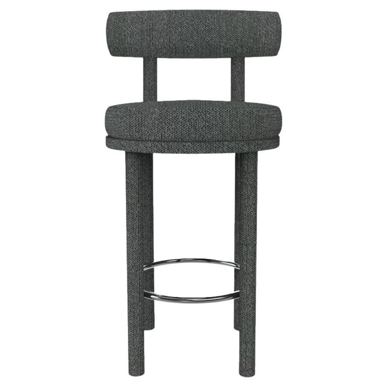 Collector Modern Moca Bar Chair Fully Upholstered Safire 09 Fabric by Studio Rig For Sale