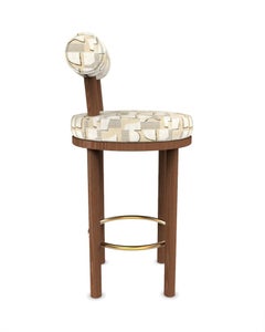 Collector Modern Moca Bar Chair in Hymne Beige Fabric by Studio Rig