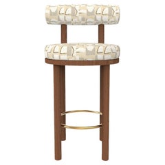 Chaise de bar The Moderns MODERN en tissu Hymne Beige par Studio Rig