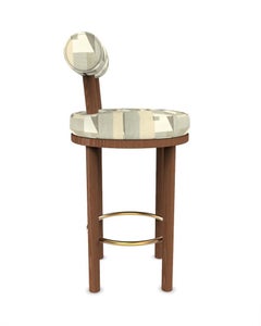 Collector Modern Moca Bar Chair Upholstered in Alabaster Fabric by Studio Rig