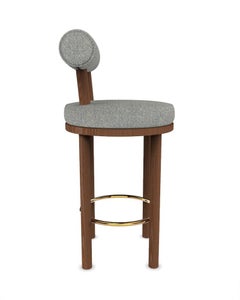 Collector Modern Moca Bar Upholstered in Safire 12 Fabric and Oak by Studio Rig