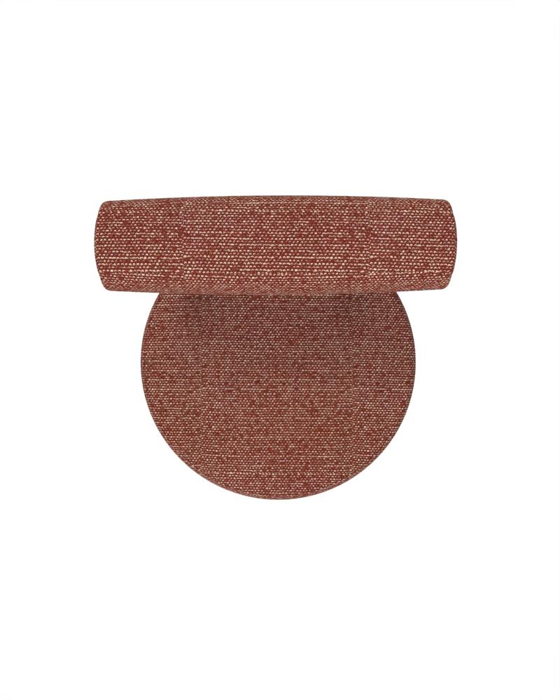 XXI secolo e contemporaneo Bar Moca moderno da collezione imbottito in tessuto rosso fuoco e Oak di Studio A in vendita