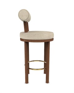 Collector Modern Moca Bar Upholstered in Safire 14 Fabric and Oak by Studio Rig
