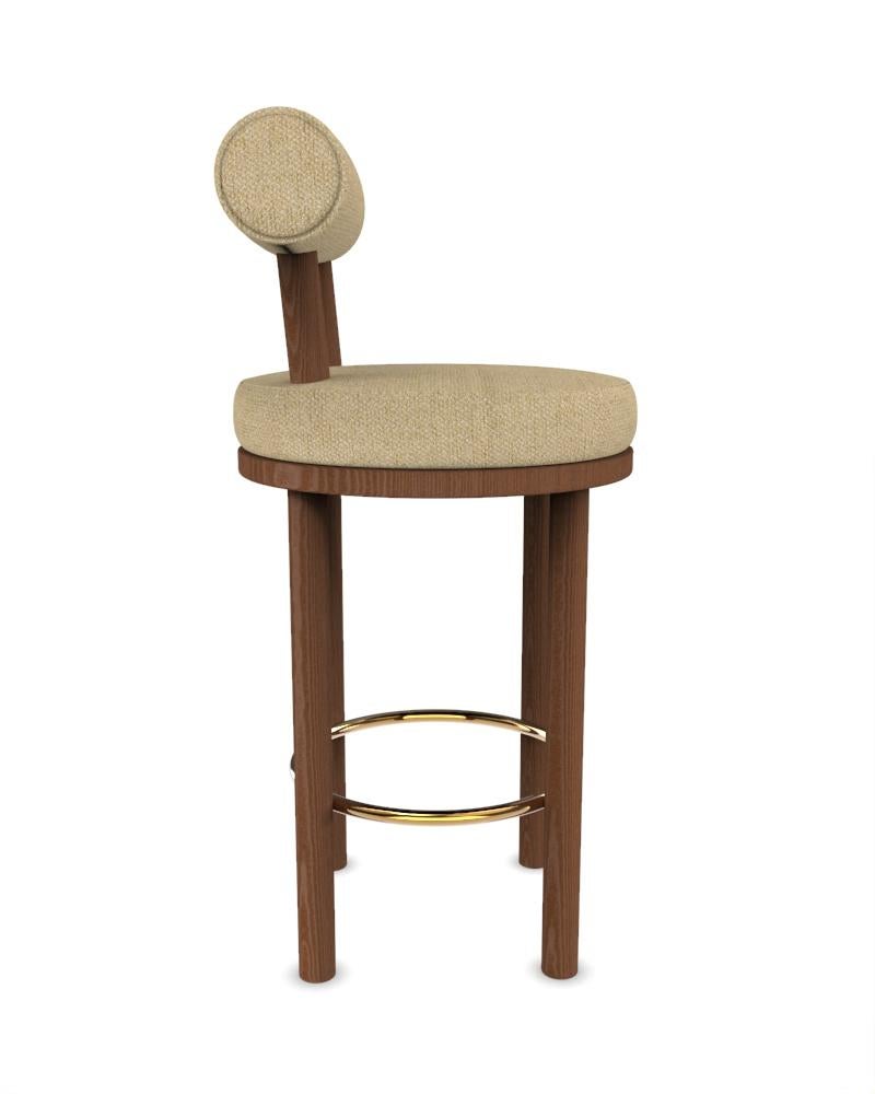 Contemporary Modern Moca Bar Chair in Safire 15 Fabric and Smoked Oak by Studio Rig for Collector Studio

A chair that mixes both modern and classical design approaches.
Designed to hug the body, durable and solid chair features a body structure