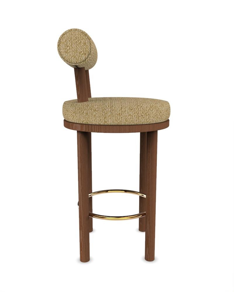 Contemporary Modern Moca Bar Chair in Safire 16 Fabric and Smoked Oak by Studio Rig for Collector Studio

A chair that mixes both modern and classical design approaches.
Designed to hug the body, durable and solid chair features a body structure