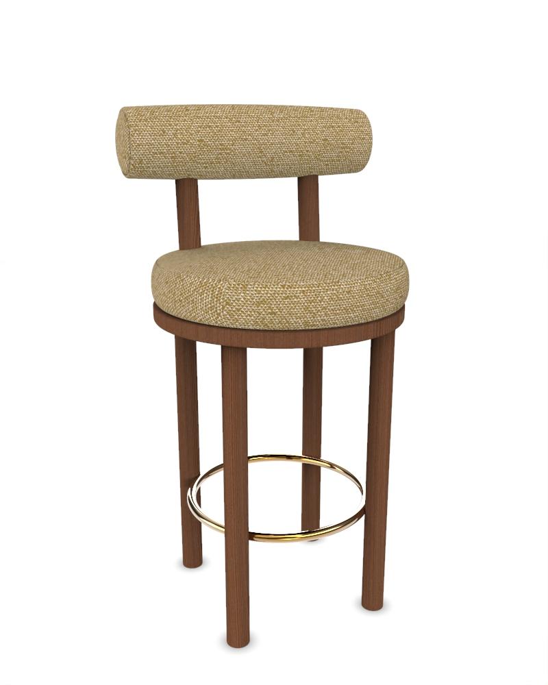 Portoghese Bar Moca moderno da collezione rivestito in tessuto Safire 16 e Oak di Studio Rig in vendita