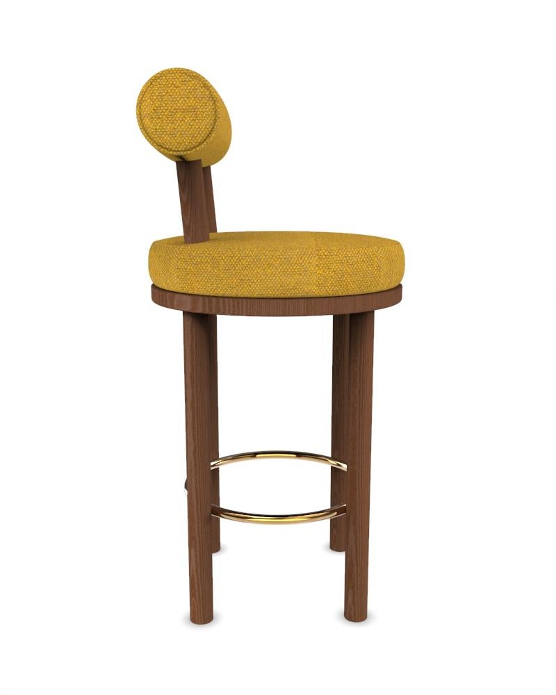 Contemporary Modern Moca Bar Chair in Safire 17 Fabric and Smoked Oak by Studio Rig for Collector Studio

A chair that mixes both modern and classical design approaches.
Designed to hug the body, durable and solid chair features a body structure