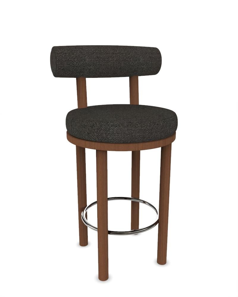 Collector Modern Moca Bar Chair, gepolstert mit Safire 2-Stoff von Studio Rig (Portugiesisch) im Angebot