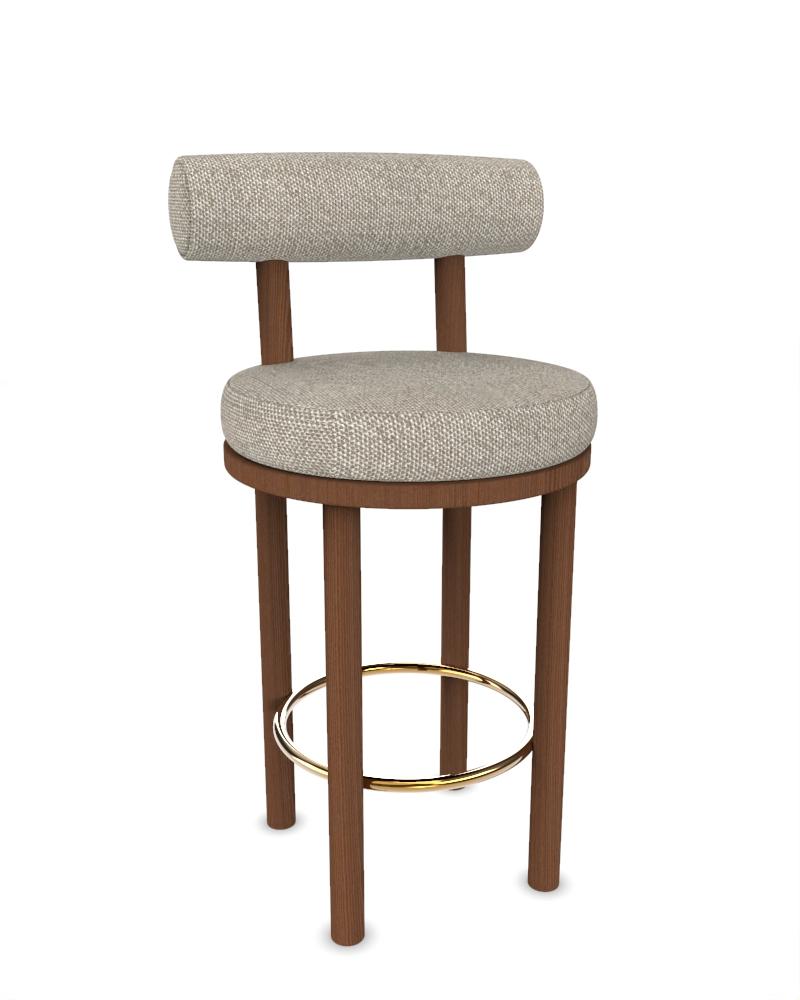 Collector Modern Moca Bar Chair gepolstert in Safire 4 Fabric Oak von Studio Rig (Portugiesisch) im Angebot