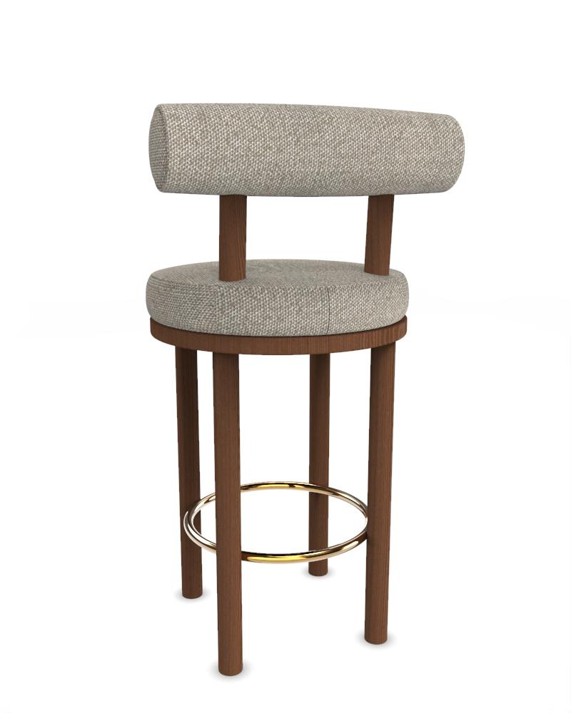 Collector Modern Moca Bar Chair gepolstert in Safire 4 Fabric Oak von Studio Rig im Zustand „Neu“ im Angebot in Castelo da Maia, PT