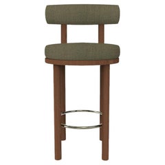 Collector Modern Moca Bar Chair Upholstered in Safire Green Fabric by Studio Rig