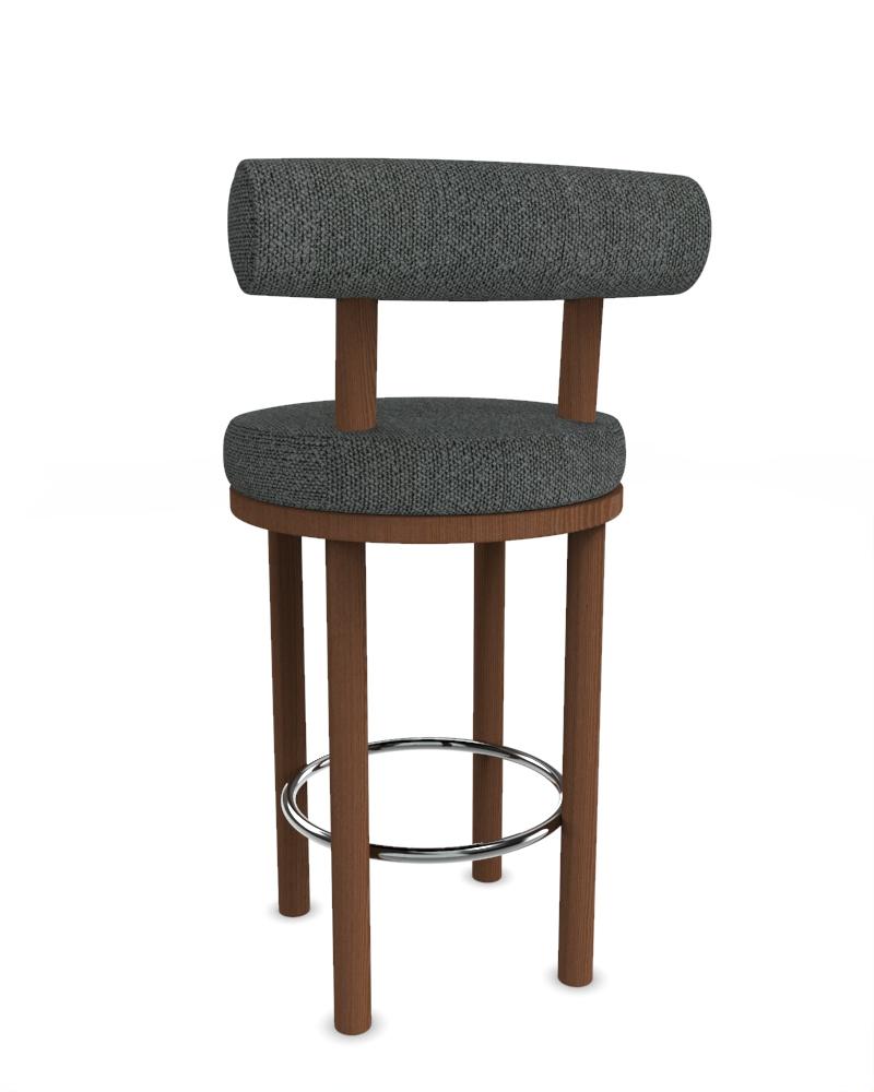 Collector Modern Moca Bar Chair Upholstered Safire 9 Fabric by Studio Rig In New Condition For Sale In Castelo da Maia, PT