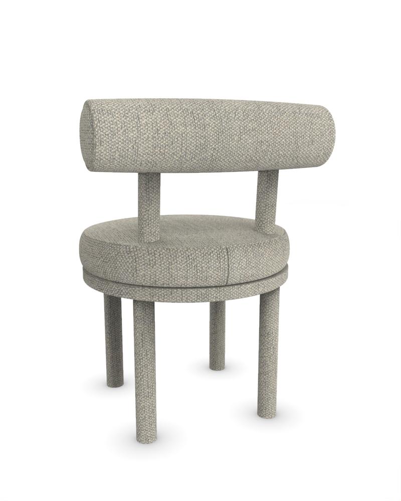 Contemporary Collector Modern Moca Chair Fully Upholstered in Safire 08 Fabric by Studio Rig  For Sale