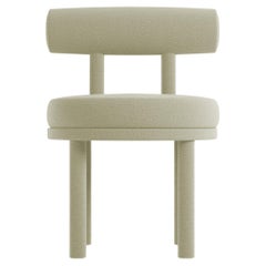 Chaise Moca de collection moderne en bouclette beige de Studio Rig