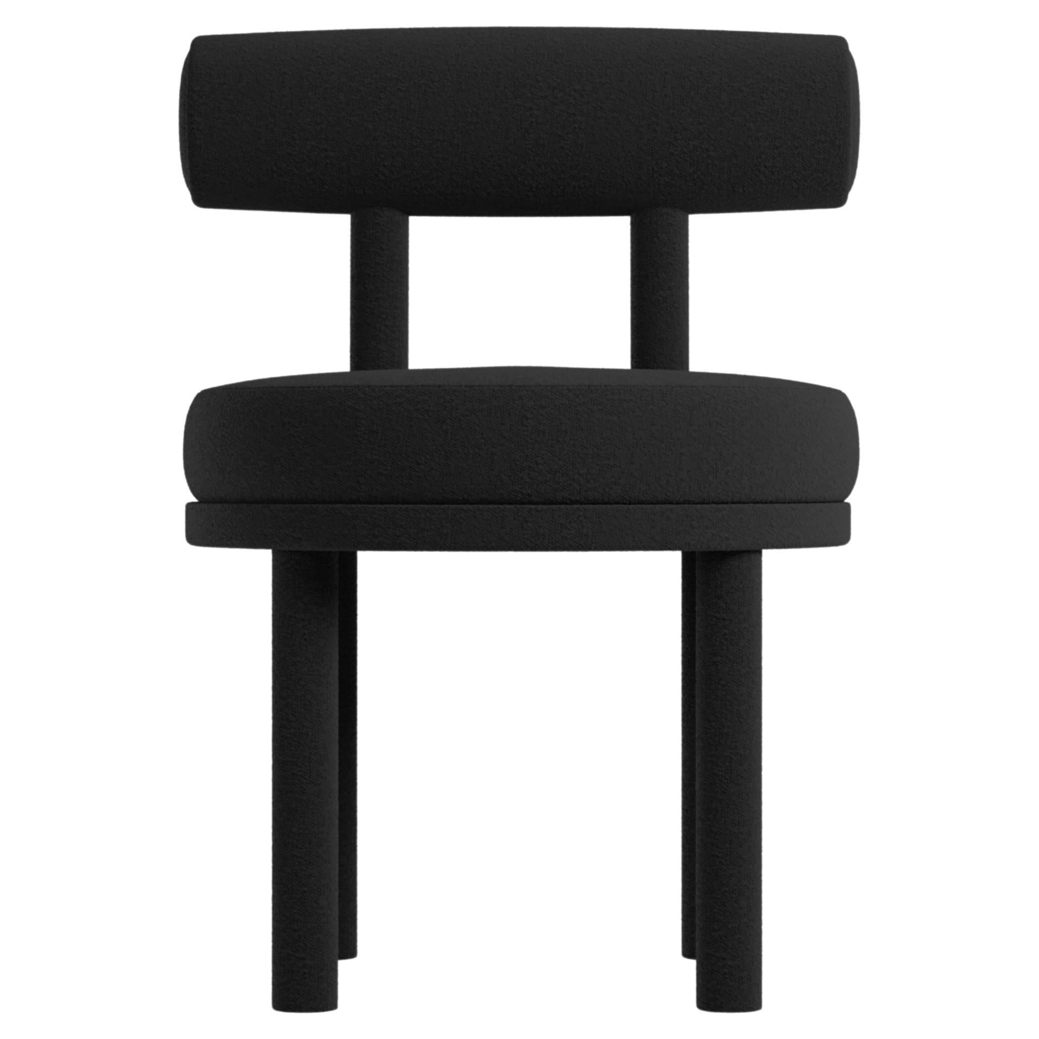 Collector Modern Moca Chair in Bouclé Black by Studio Rig For Sale