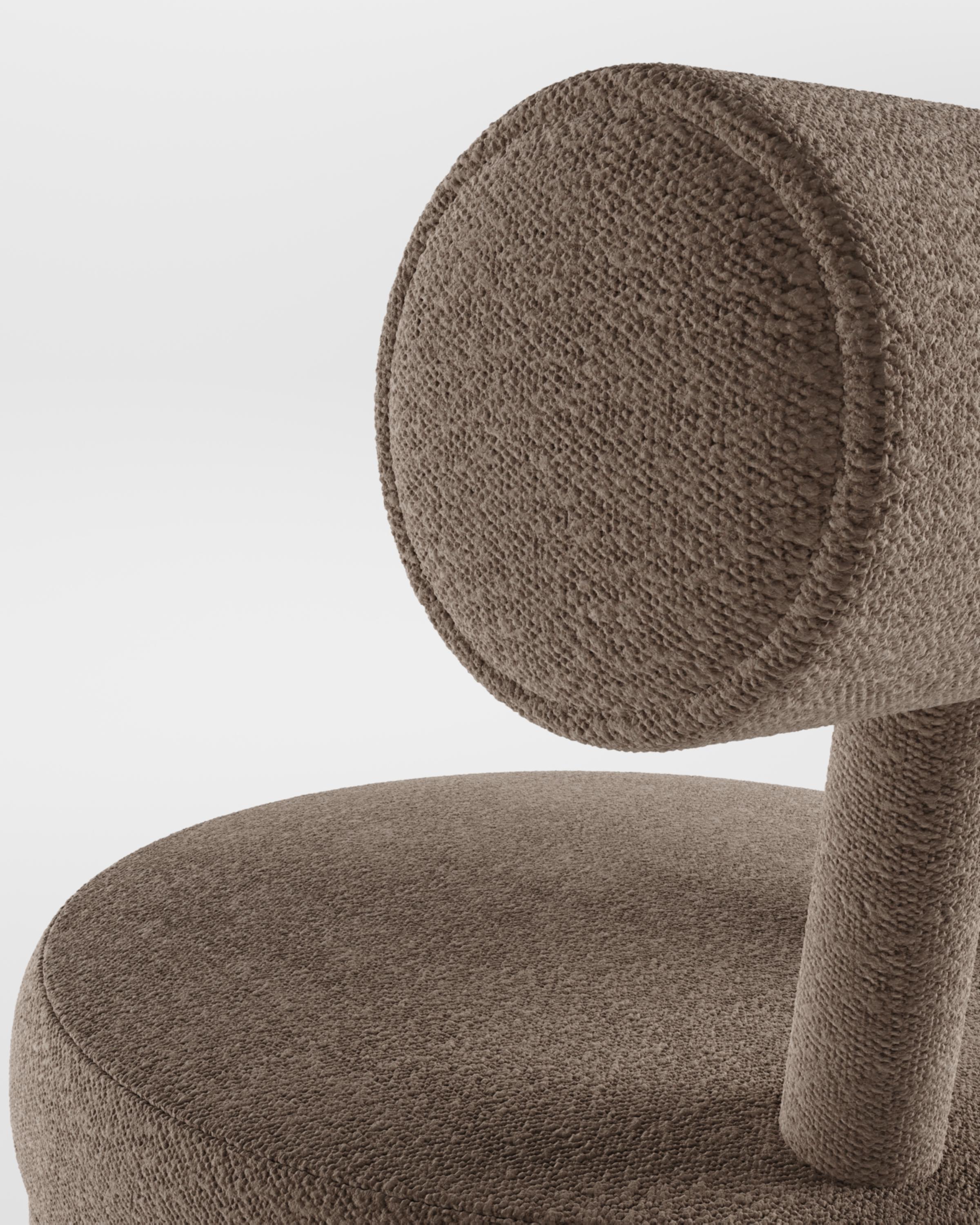 Collector Modern Moca Chair in Boucle Brown by Studio Rig In New Condition For Sale In Castelo da Maia, PT