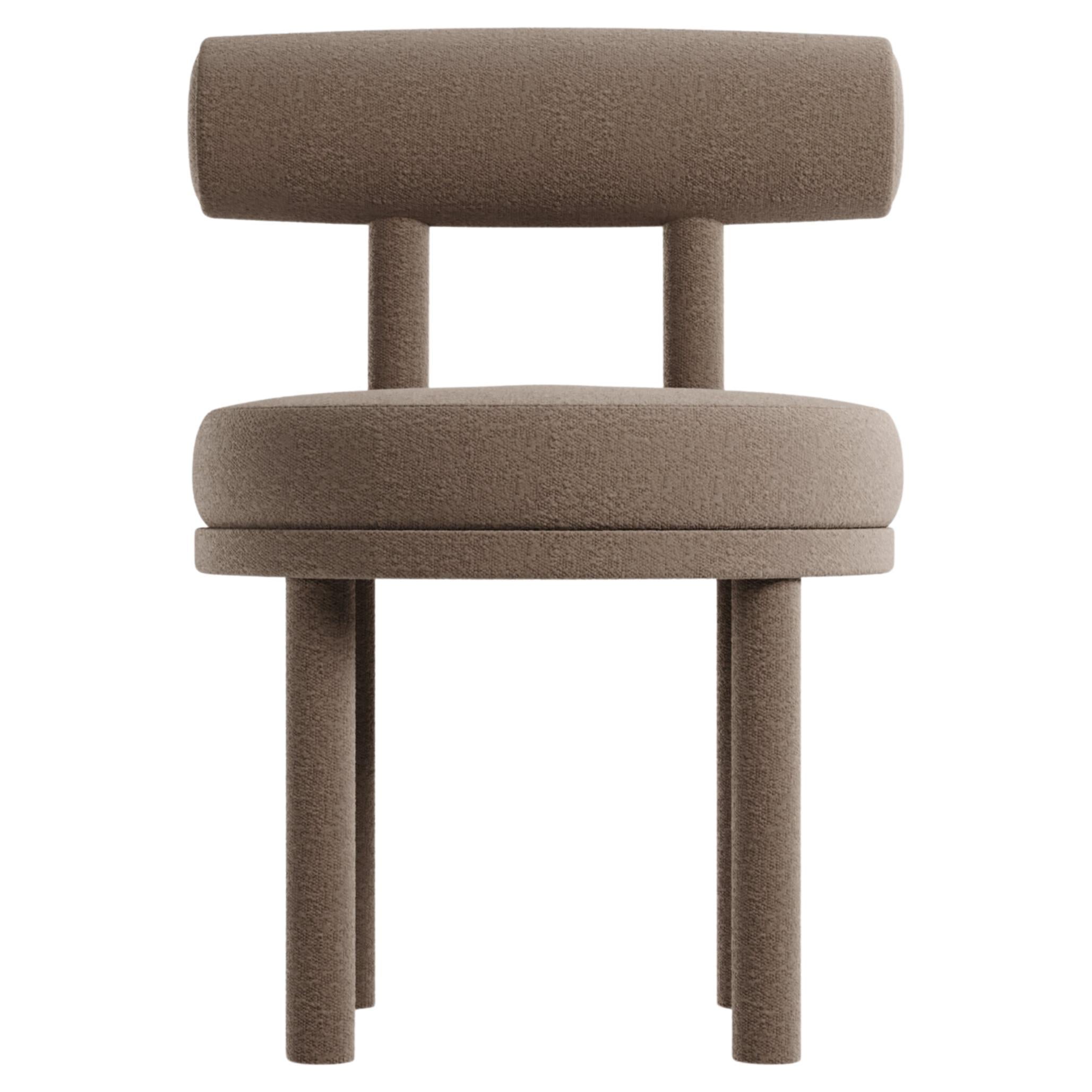 Collector Modern Moca Chair in Boucle Brown by Studio Rig For Sale