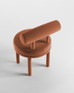 Collector Modern Moca Chair in Bouclé Burnt Orange by Studio Rig
