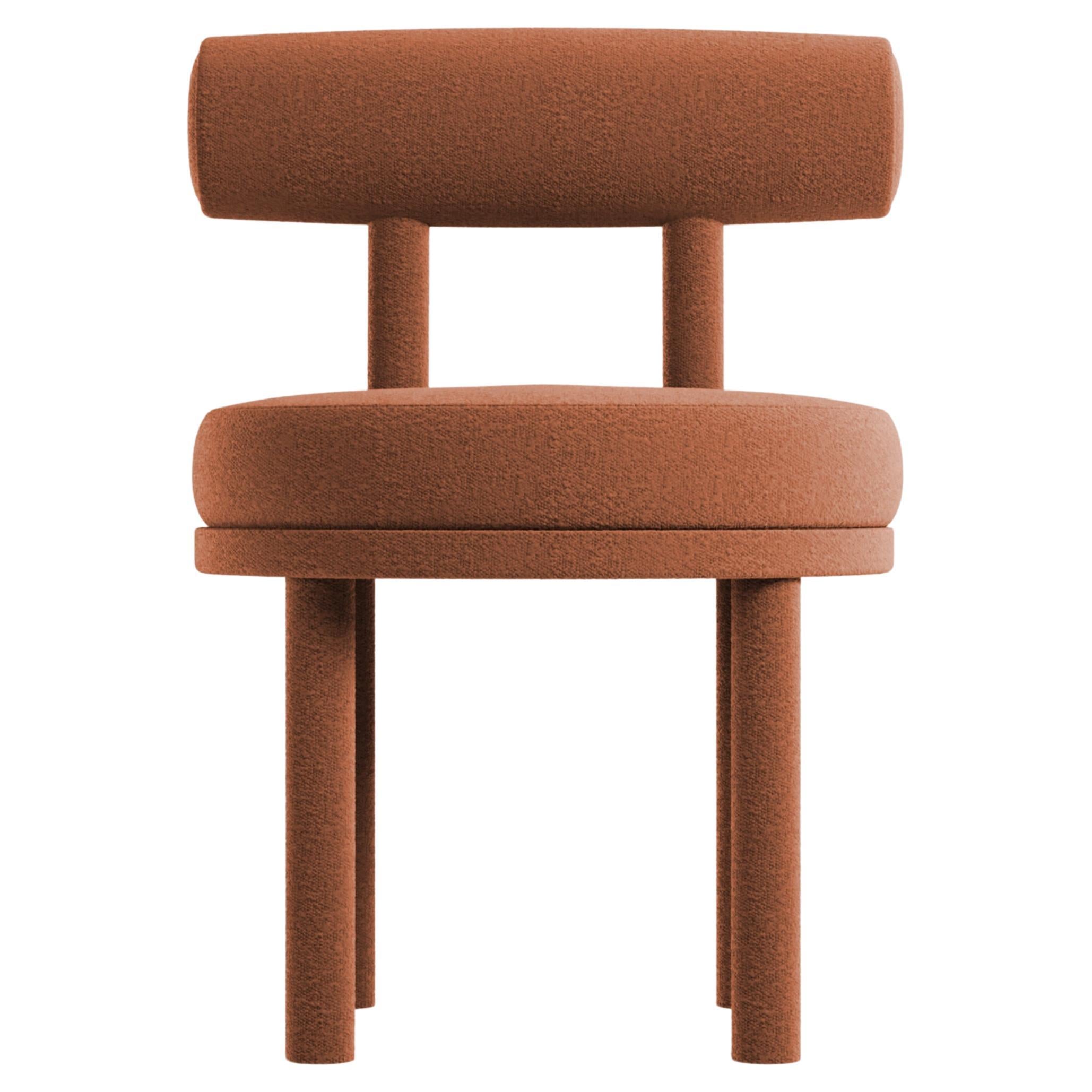 Collector Modern Moca Chair in Bouclé Burnt Orange by Studio Rig For Sale