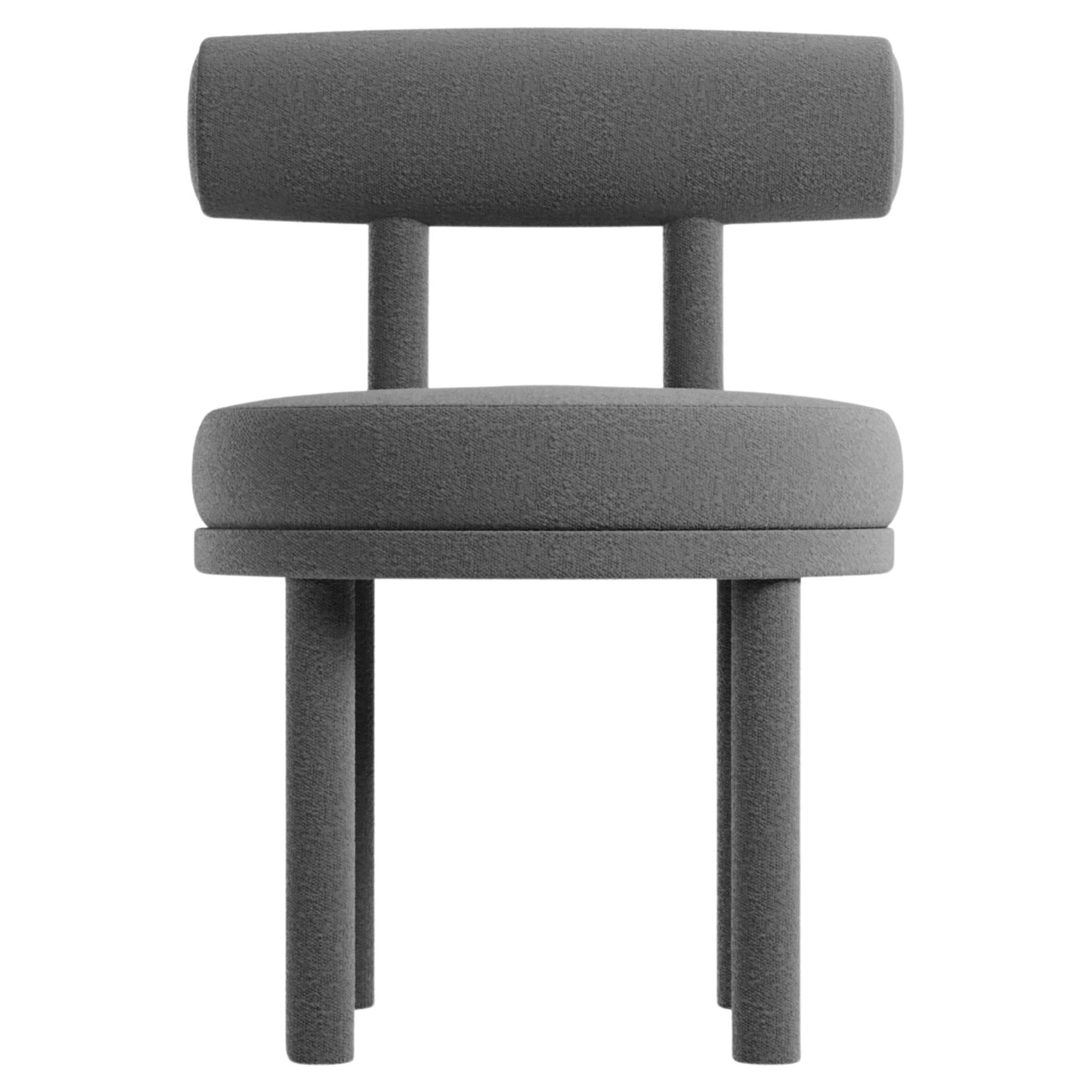 Collector Modern Moca Chair in Boucle Charcoal by Studio Rig For Sale