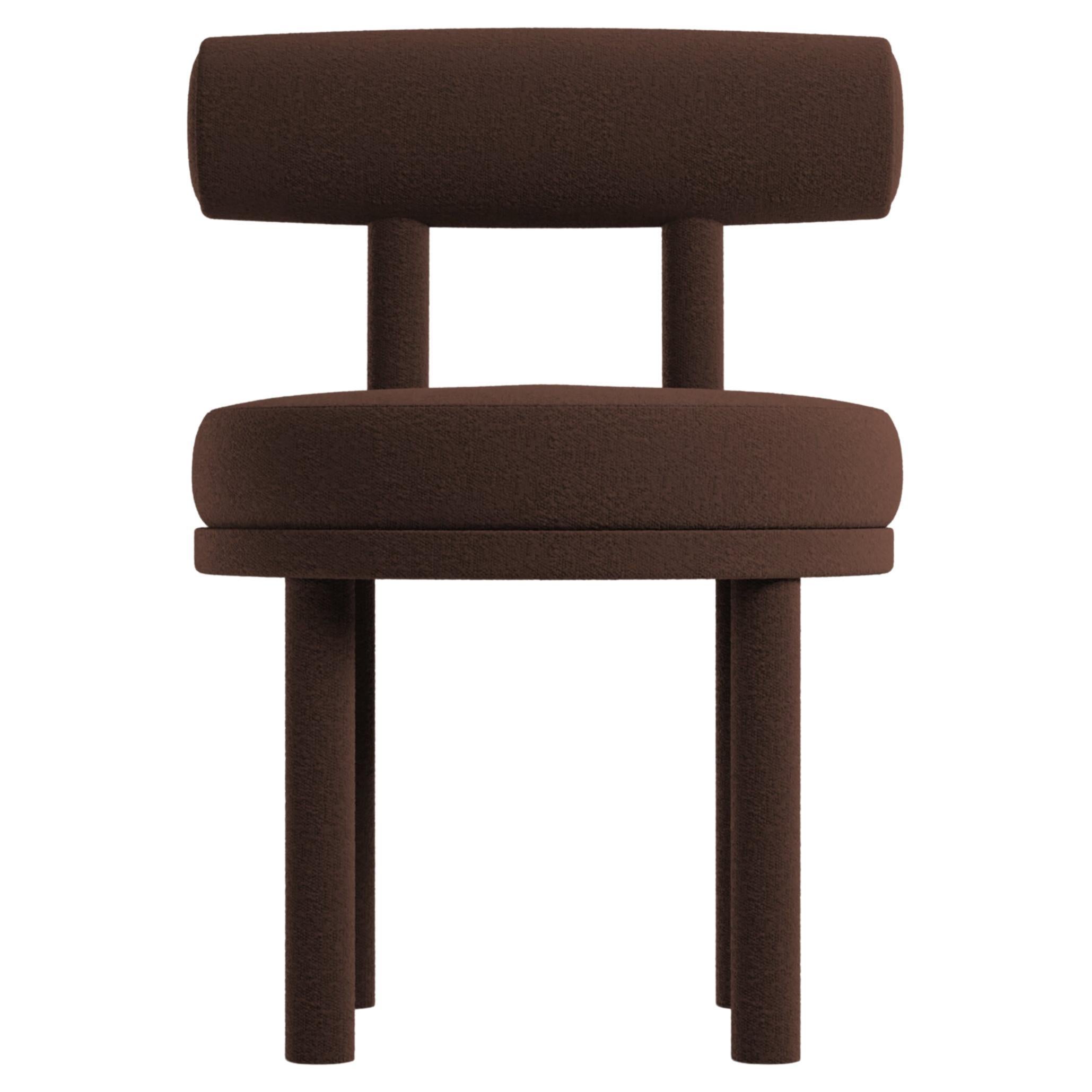 Collector Modern Moca Chair in Boucle Dark Brown by Studio Rig For Sale