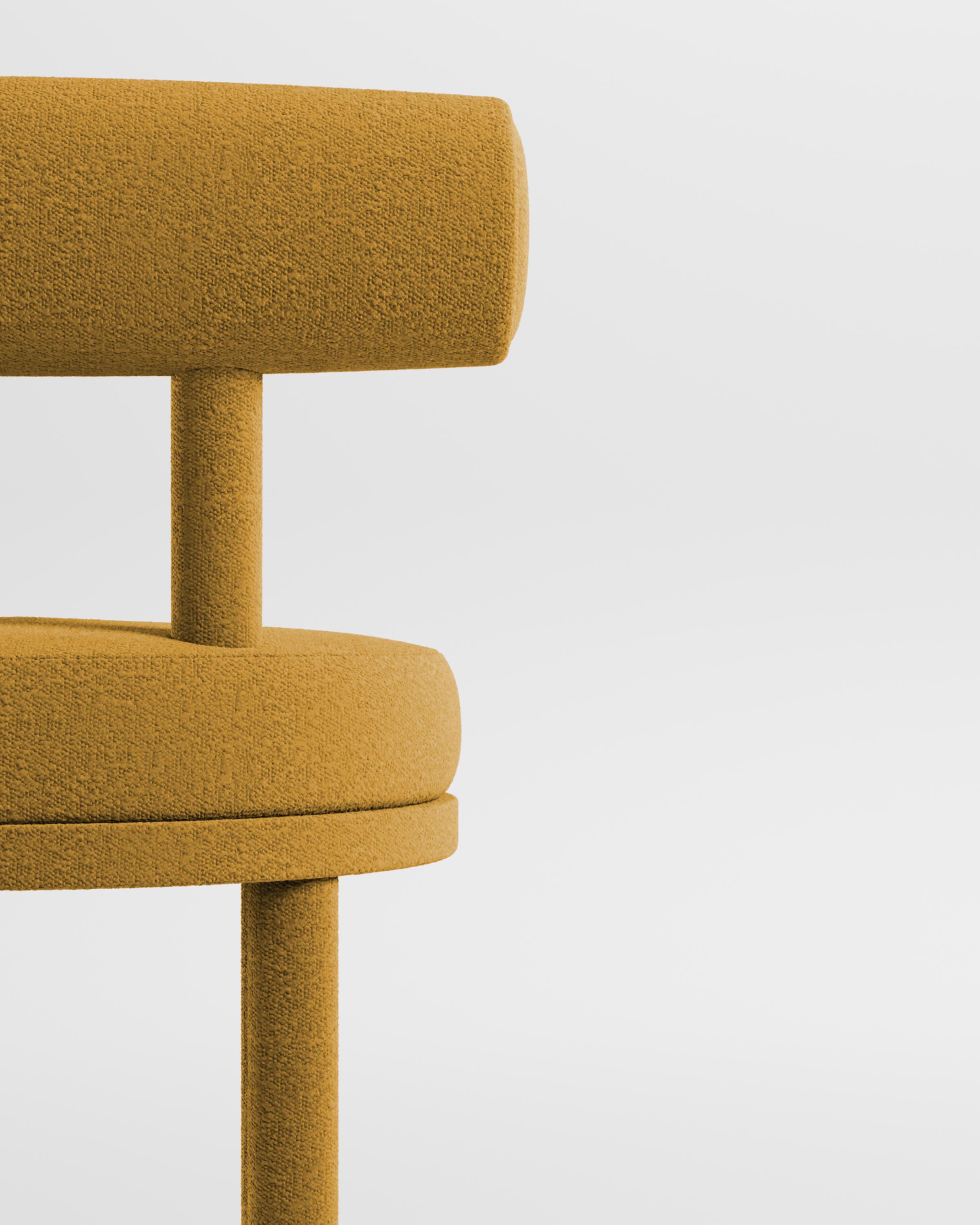 Portuguese Collector Modern Moca Chair in Bouclé Mustard by Studio Rig For Sale
