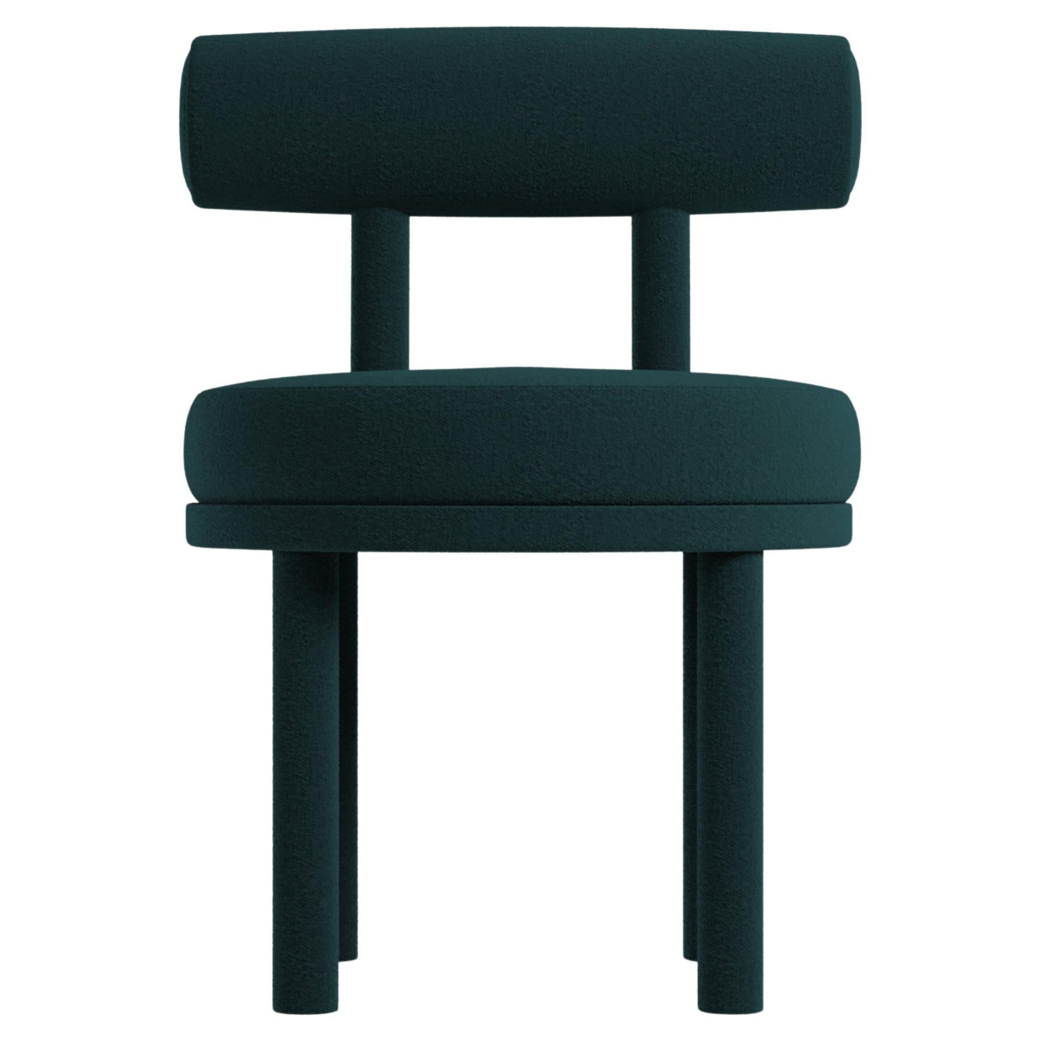Sammler-Modern Moca-Stuhl in Boucle-Nachtblau von Studio Rig