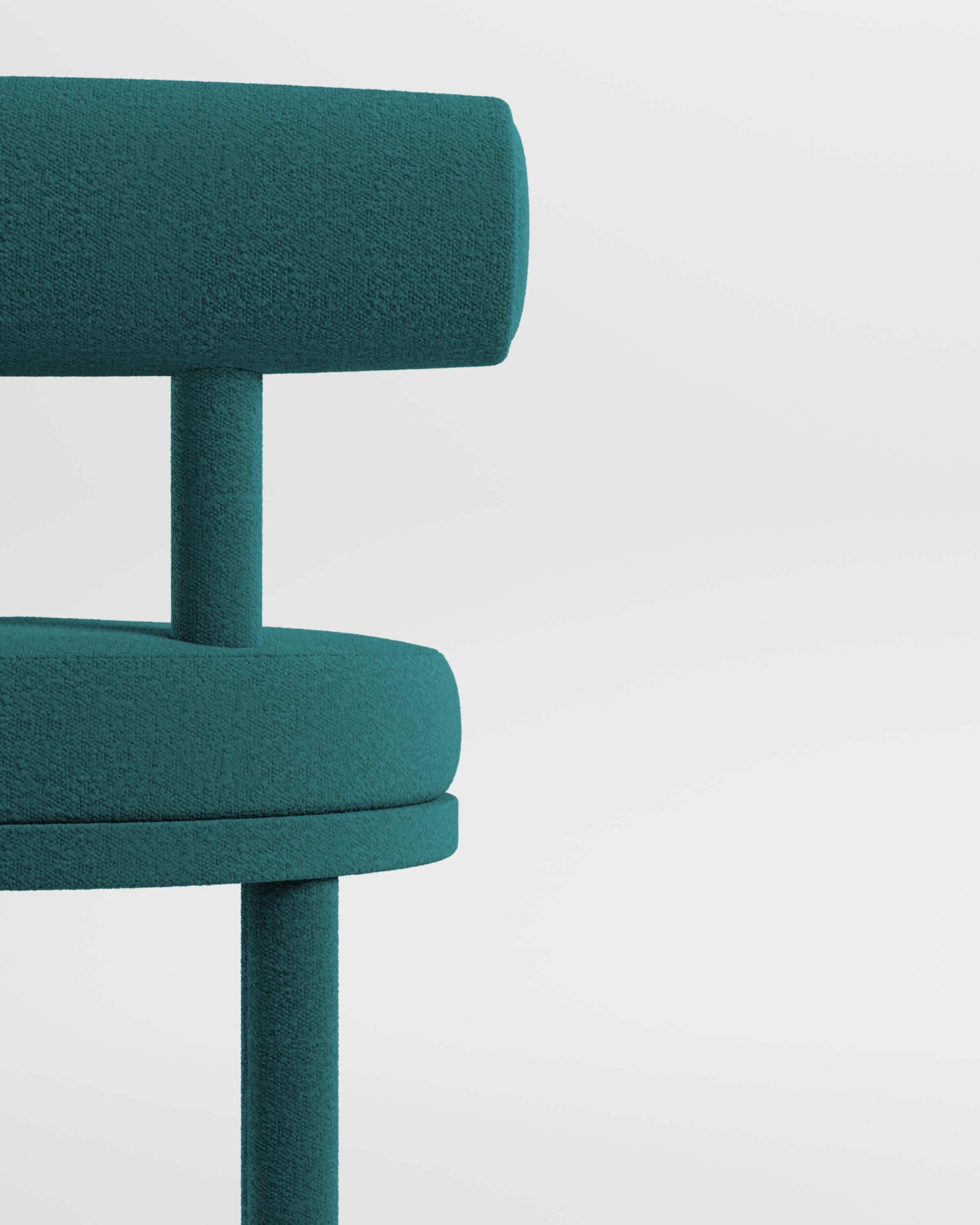 Moderner Moca-Stuhl für Sammler in Boucle-Oceanblau von Studio Rig (Portugiesisch) im Angebot