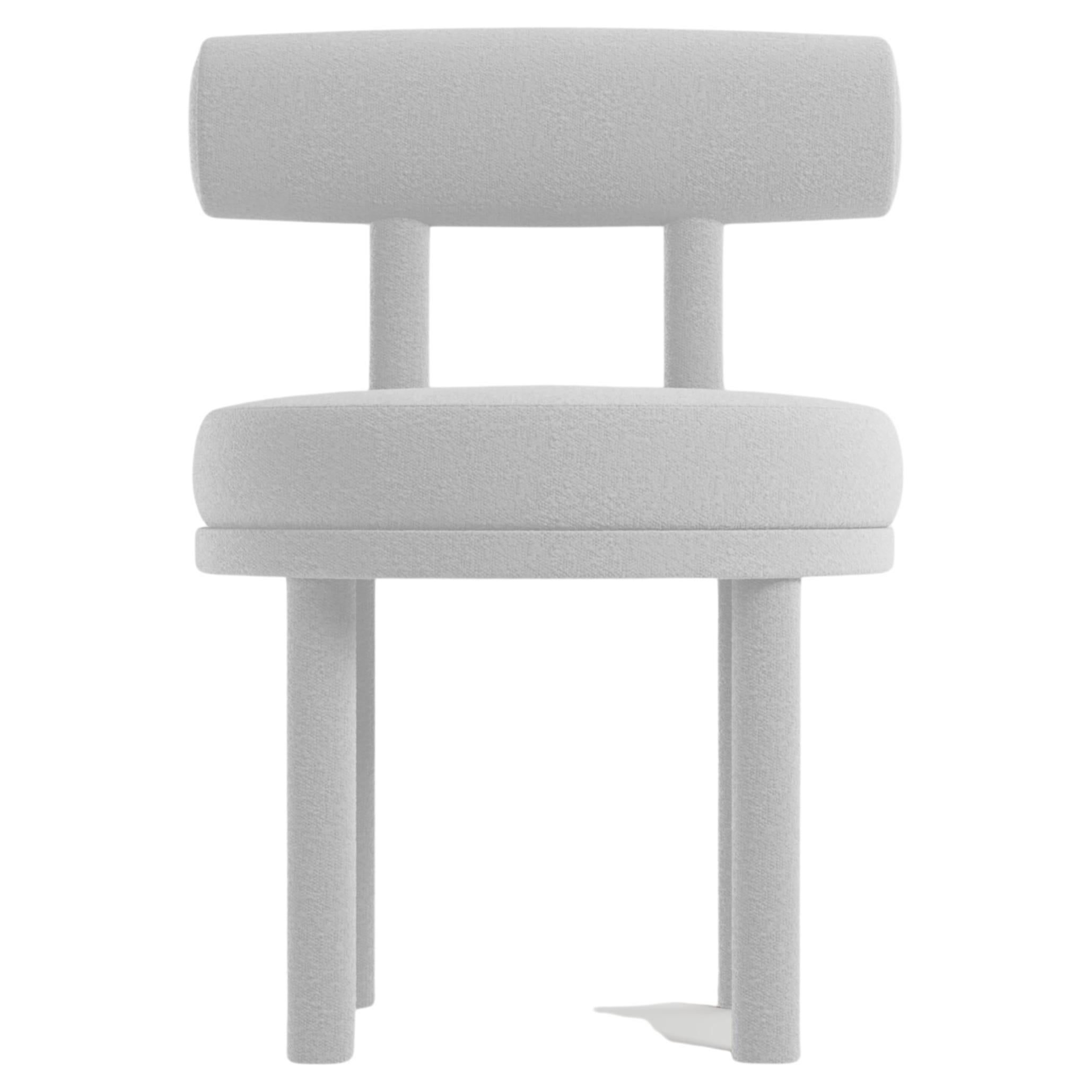 Collector Modern Moca Chair in Bouclé White by Studio Rig For Sale