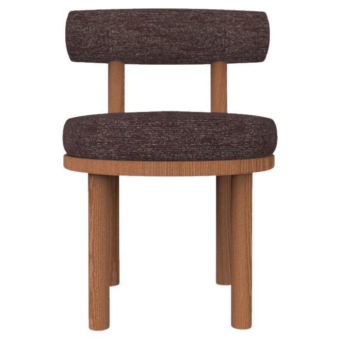 Collector Modern Moca Chair Upholstered Dark Brown Fabric and Oak by Studio Rig  For Sale