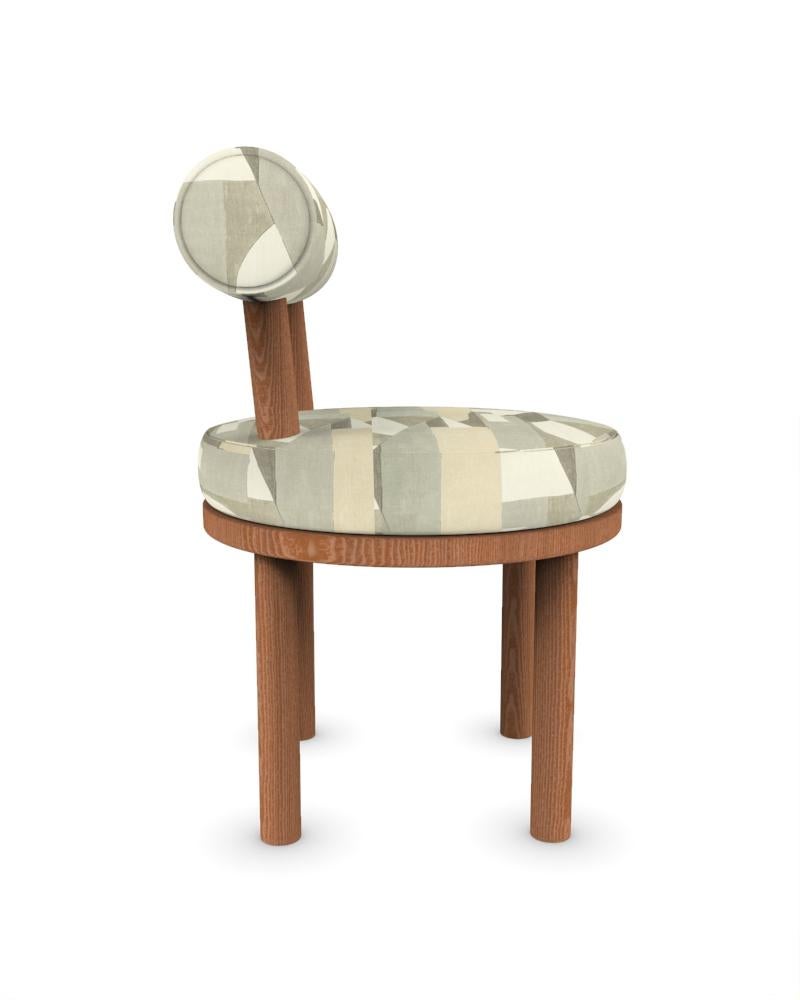 Portuguese Collector Modern Moca Chair Upholstered in Alabaster Fabric by Studio Rig  For Sale