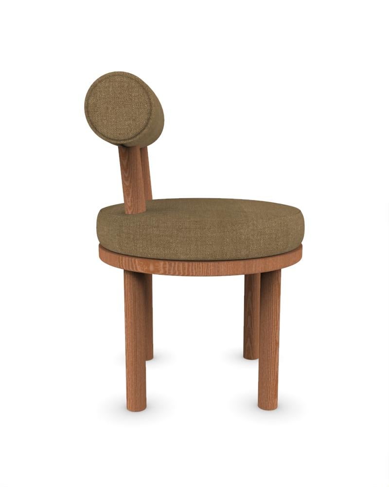 Portuguese Collector Modern Moca Chair Upholstered in Famiglia 10 Fabric by Studio Rig  For Sale