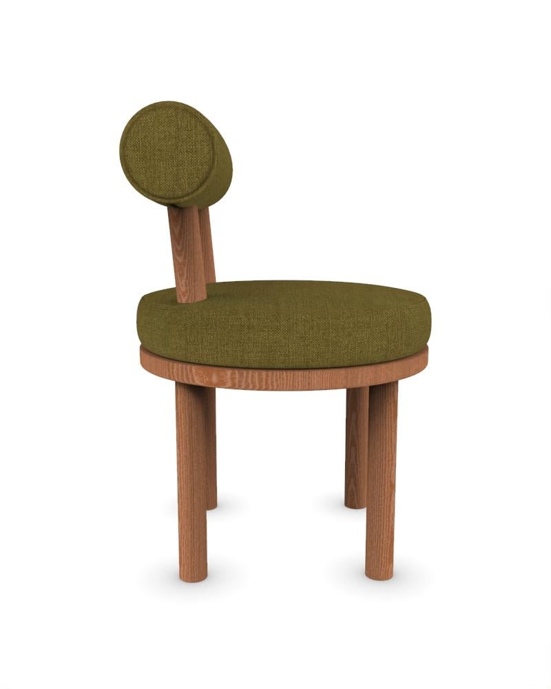 Portuguese Collector Modern Moca Chair Upholstered in Famiglia 30 Fabric by Studio Rig  For Sale