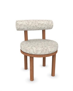 Collector Modern Moca Chair Upholstered in Graphite Ivory Fabric by Studio Rig
