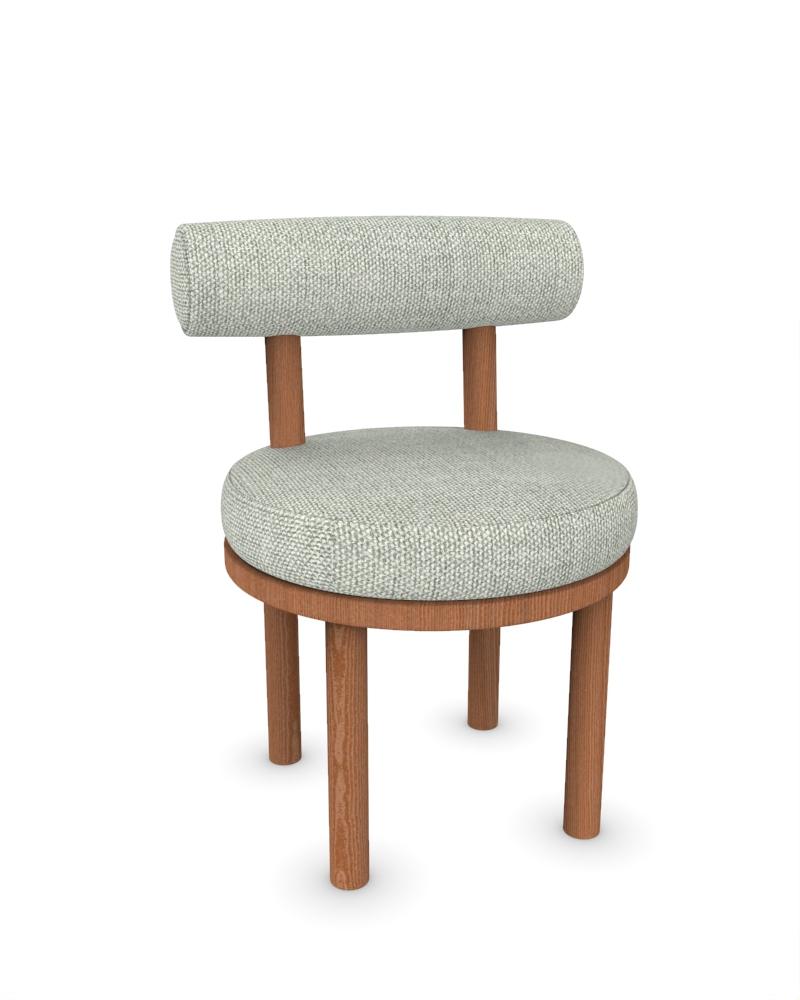 Sedia Moca moderna da collezione rivestita in tessuto Safire 06 e rovere affumicato di Studio A

DIMENSIONI:
L 51 cm  20