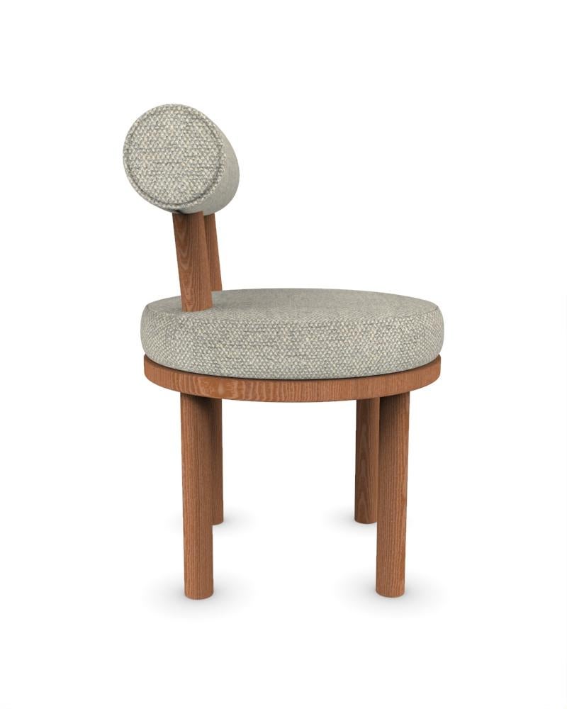 Portuguese Collector Modern Moca Chair Upholstered in Safire 08 Fabric by Studio Rig  For Sale