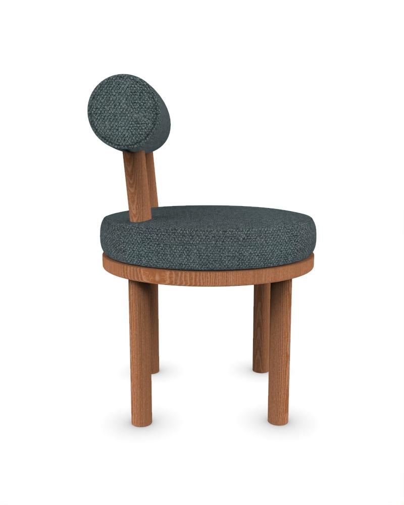 Portuguese Collector Modern Moca Chair Upholstered in Safire 10 Fabric by Studio Rig  For Sale