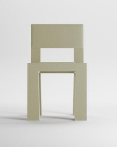 Collector Modern Raw Chair in Boucle Beige by Blanco Void