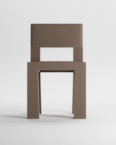 Collector Modern Raw Chair in Boucle Brown by Blanco Void