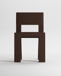 Collector Modern Raw Chair in Boucle Dark Brown by Blanco Void